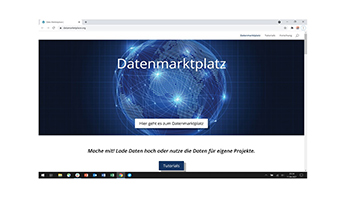 Webseite Datenmarktplatz